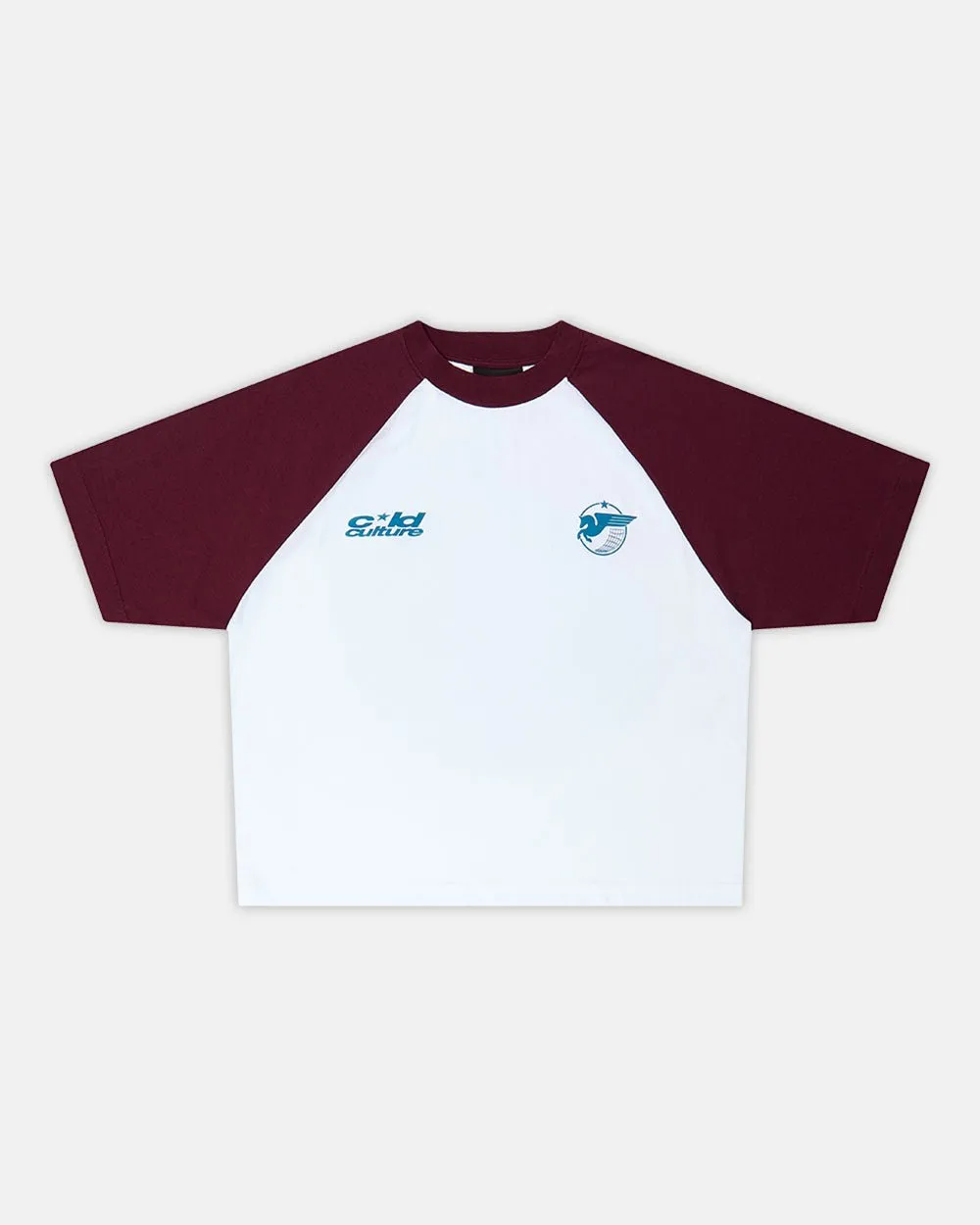 STORMWING TEE WHITE AND BURGUNDY sold by Cold Culture product image thumbnail 2