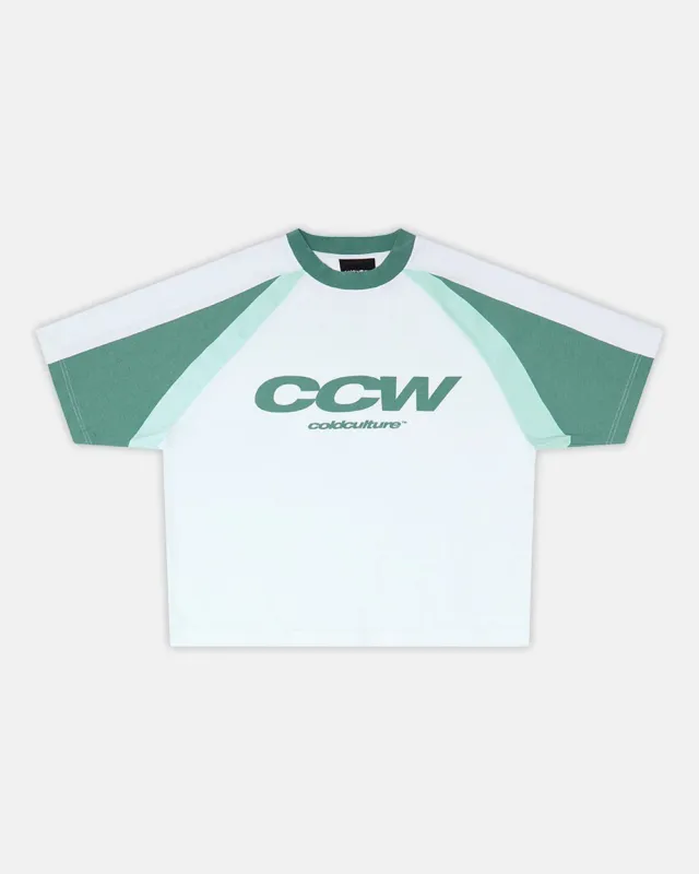 AIRBORNE TEE WHITE AND GREEN made by Cold Culture