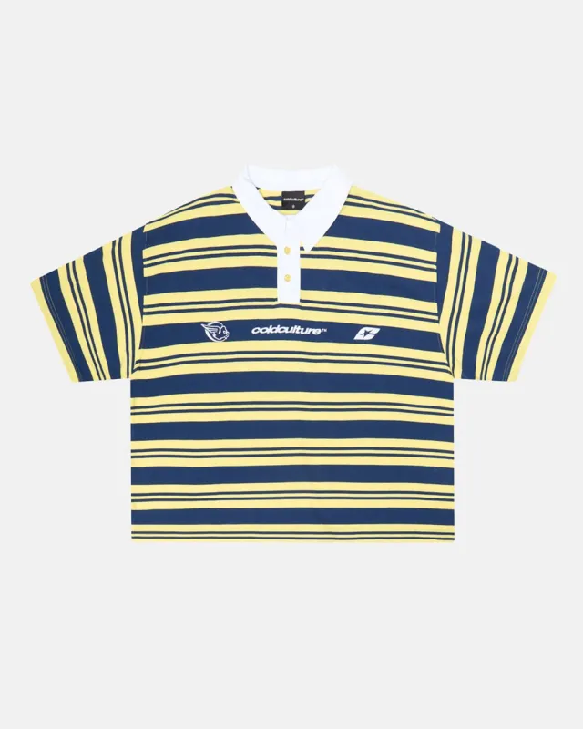 AEROSTRIPES POLO YELLOW/BLUE sold by Cold Culture