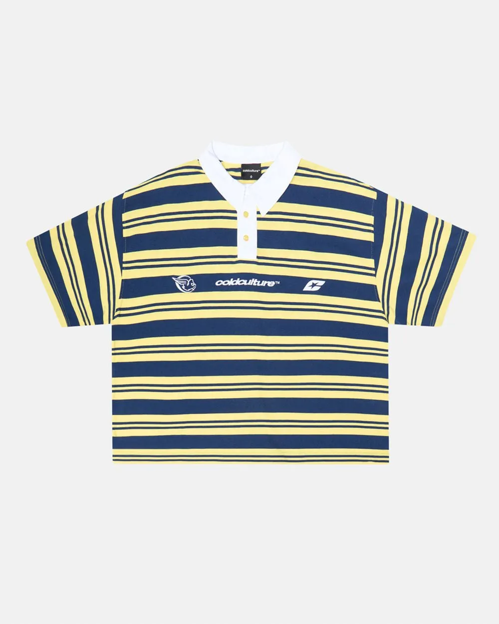 AEROSTRIPES POLO YELLOW/BLUE sold by Cold Culture