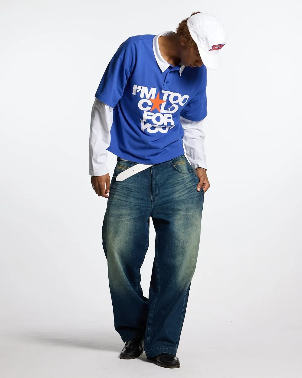 LAX LONGSLEEVE POLO INTENSE BLUE sold by Cold Culture product image thumbnail 4