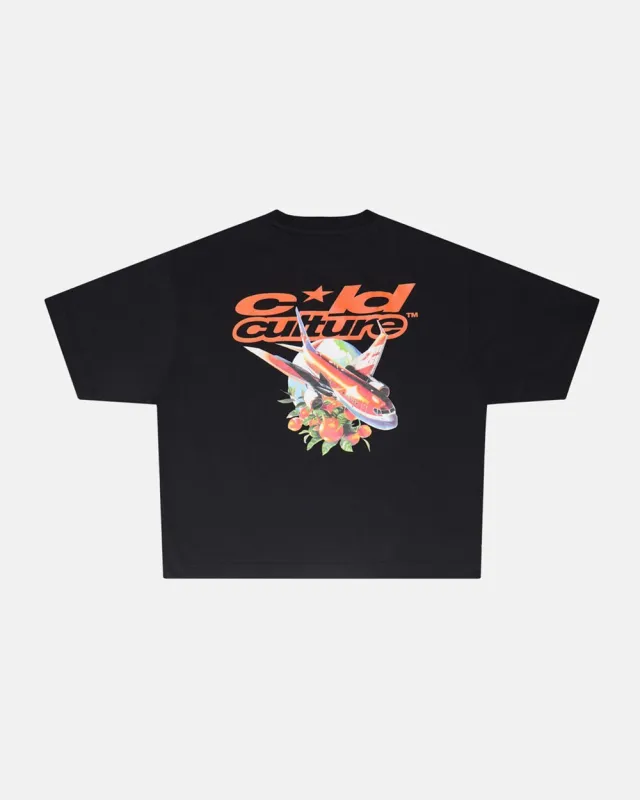 FLIGHT PATH TEE BLACK sold by Cold Culture