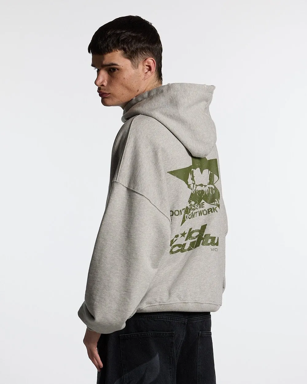 STAR TEETH HOODIE ASH GREY sold by Cold Culture product image thumbnail 3