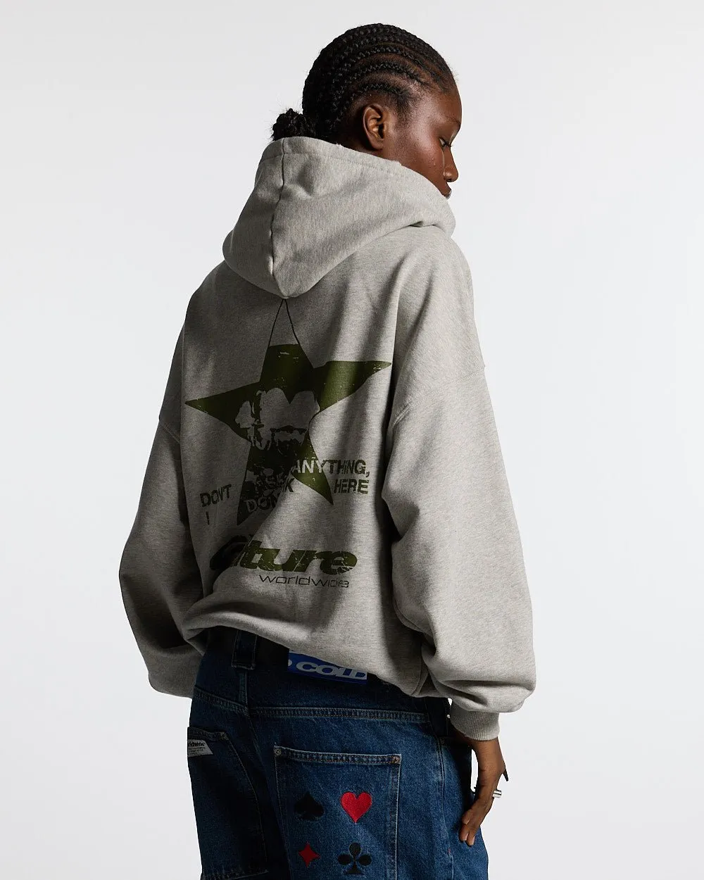 STAR TEETH HOODIE ASH GREY sold by Cold Culture product image thumbnail 5
