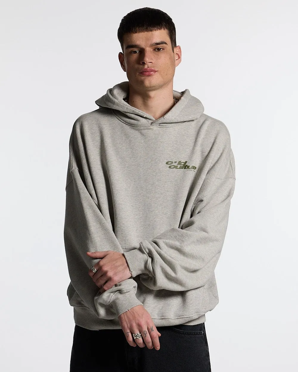 STAR TEETH HOODIE ASH GREY sold by Cold Culture product image thumbnail 4