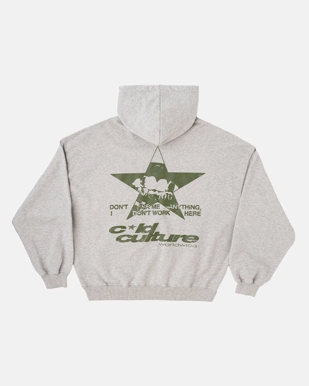 STAR TEETH HOODIE ASH GREY sold by Cold Culture