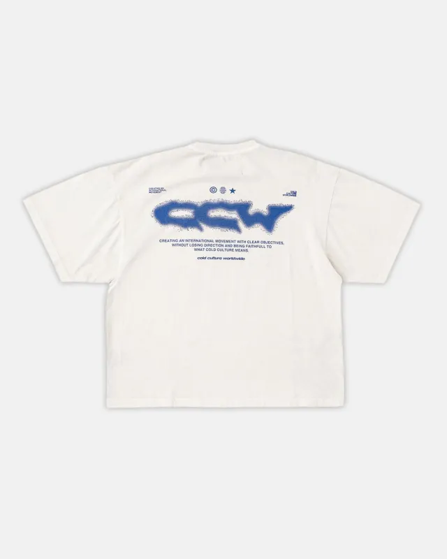 LIQUID HALFTONE TEE WHITE sold by Cold Culture