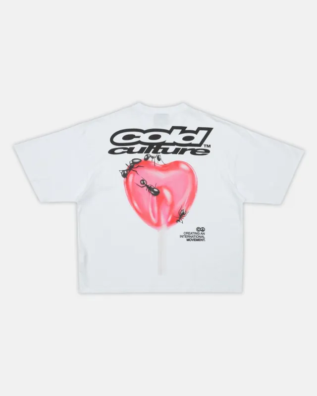 LOLLIPOP TEE WHITE made by Cold Culture