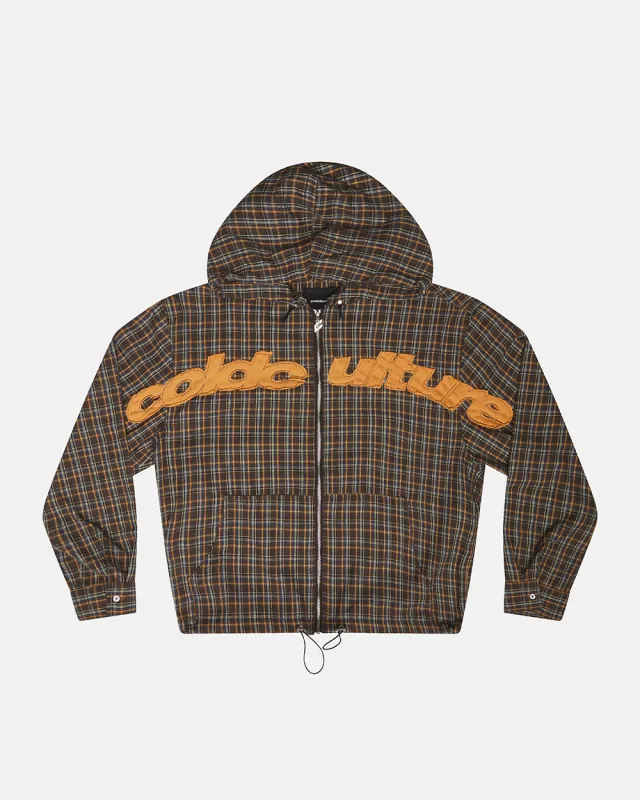 MEMPHIS HOODED SHIRT ORANGE AND BLUE sold by Cold Culture