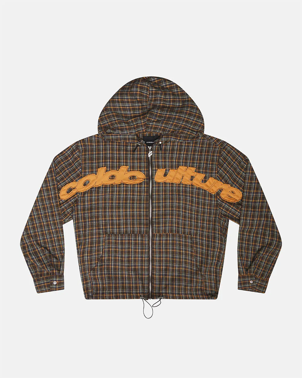 MEMPHIS HOODED SHIRT ORANGE AND BLUE sold by Cold Culture