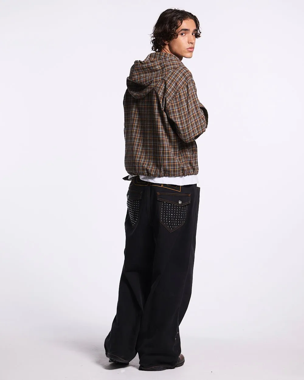 MEMPHIS HOODED SHIRT ORANGE AND BLUE sold by Cold Culture product image thumbnail 4