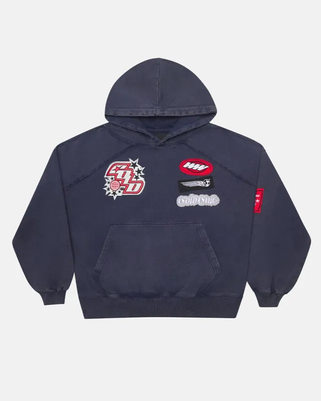 WALKER HOODIE DARK BLUE made by Cold Culture