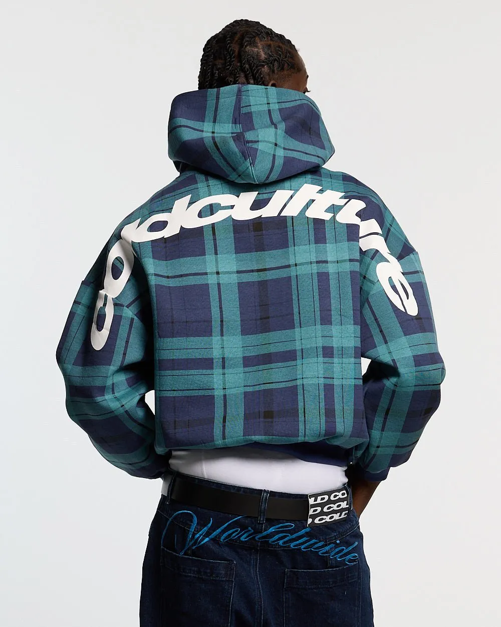TWO FACES HOODIE NAVY & GREEN sold by Cold Culture product image thumbnail 2