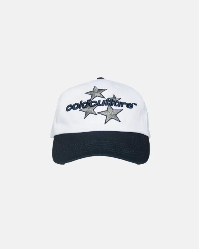 ITALIC STARS CAP IVORY WHITE/BLUE made by Cold Culture