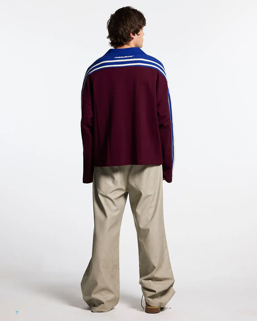 CLASSIC RAW POLO LONGSLEEVE BURGUNDY sold by Cold Culture product image thumbnail 3