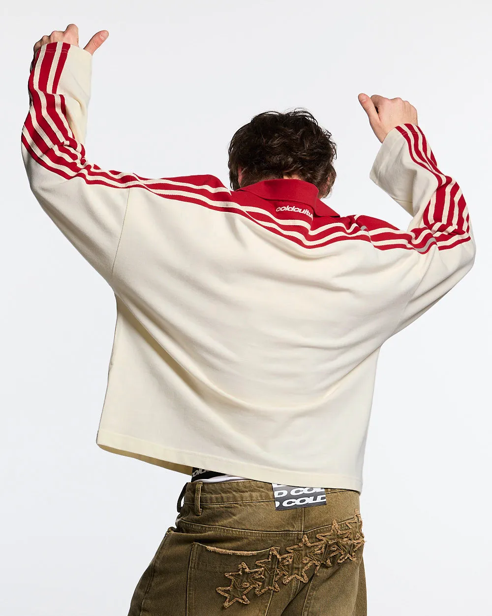 CLASSIC RAW POLO LONGSLEEVE CREAM sold by Cold Culture product image thumbnail 4