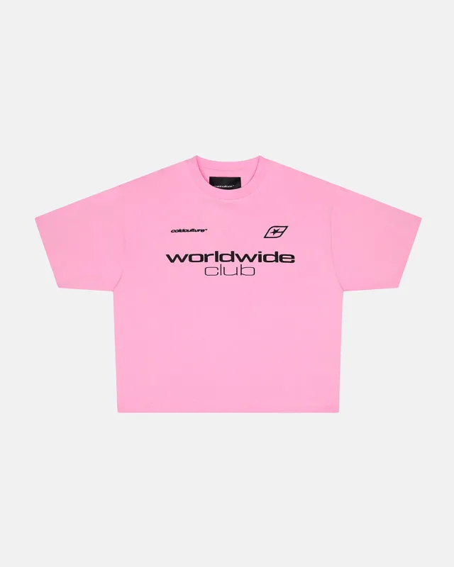 MR WORLDWIDE TEE PINK sold by Cold Culture