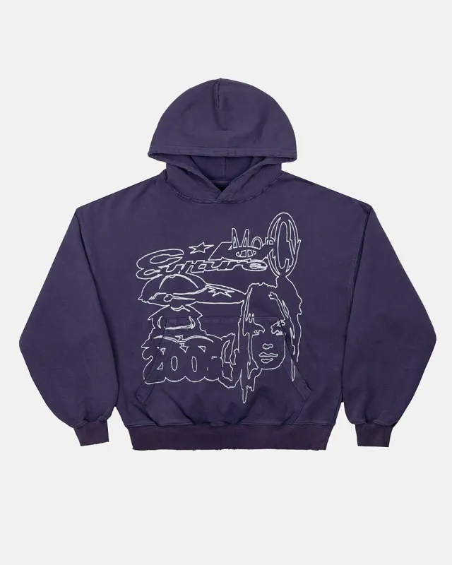 COOL CAP HOODIE MID BLUE WASHED made by Cold Culture