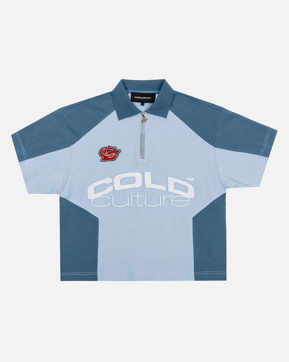 BIKER POLO LIGHT BLUE sold by Cold Culture