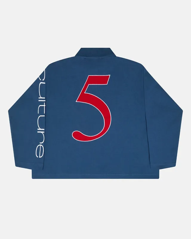 CLASSIC FIVE LONGSLEEVE POLO NAVY sold by Cold Culture