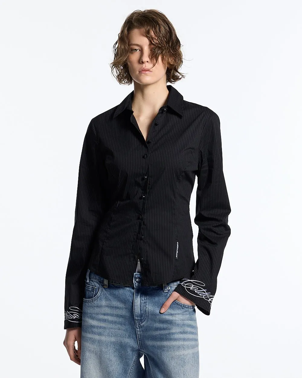 SCRIPT WORLDWIDE SHIRT DARK GREY sold by Cold Culture product image thumbnail 2