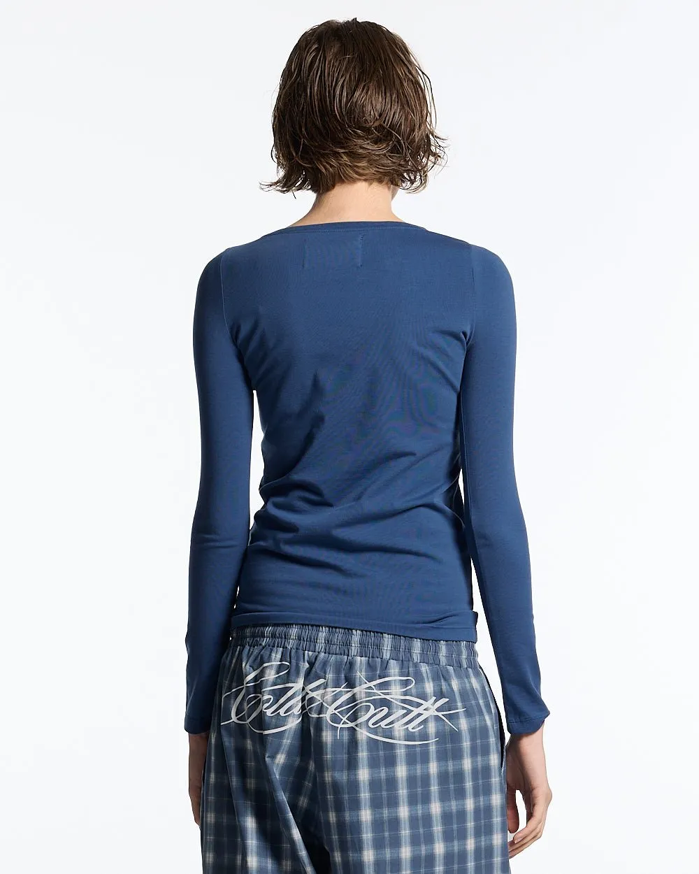 ROUGH LONGSLEEVE TEE BLUE sold by Cold Culture product image thumbnail 4