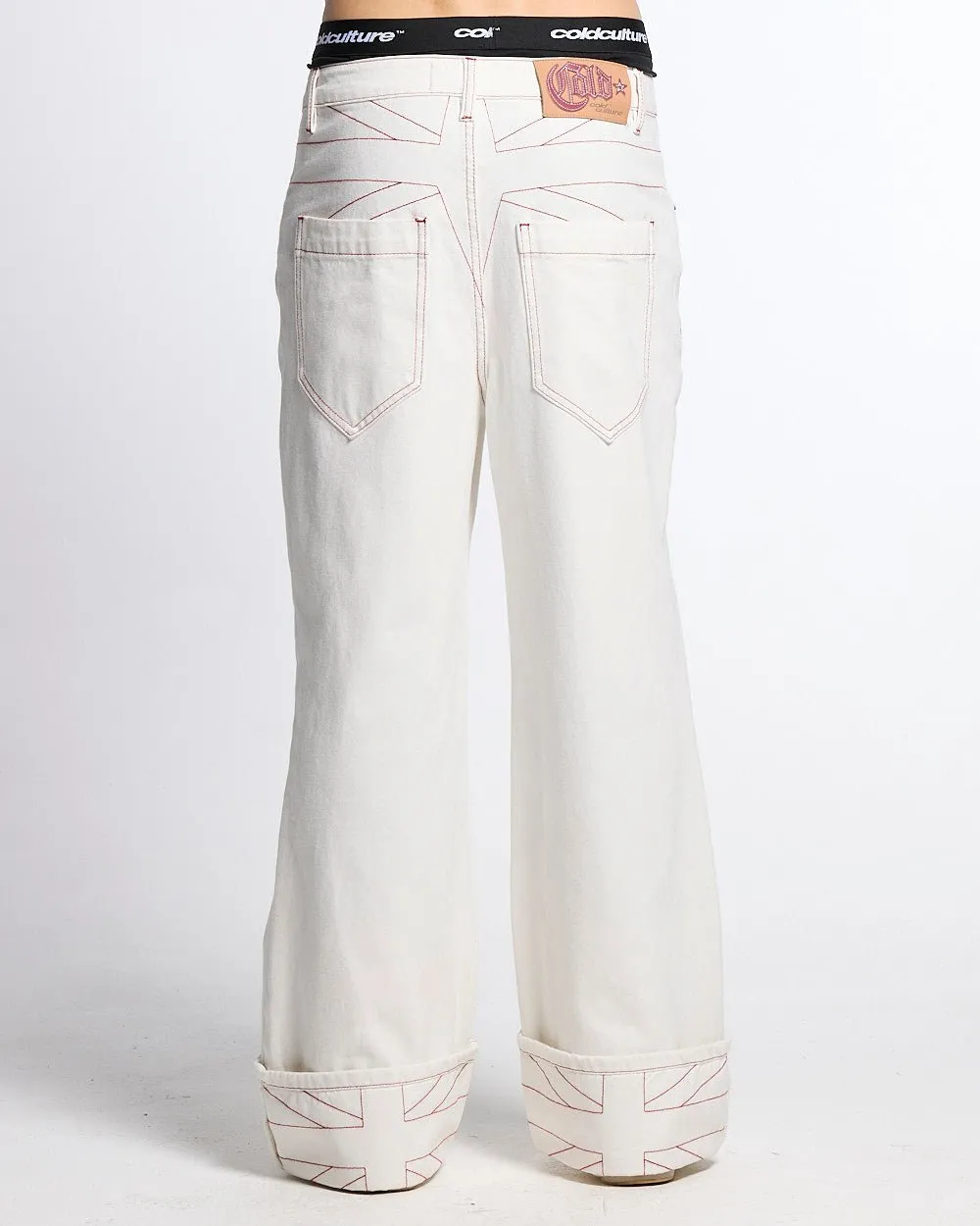 TOP BOY PANTS WHITE sold by Cold Culture product image thumbnail 3