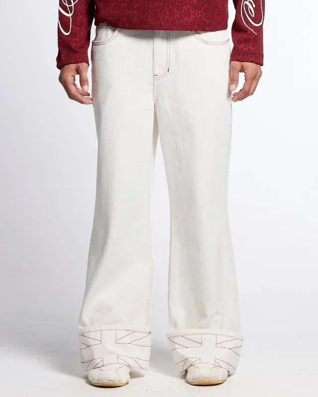 TOP BOY PANTS WHITE made by Cold Culture