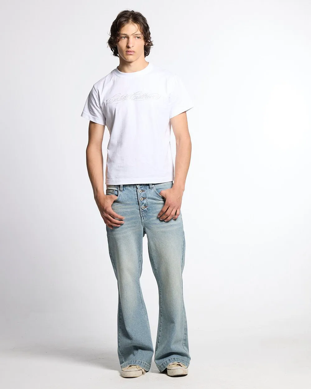 BLURRED V5 BOOTCUT PANTS LIGHT DENIM sold by Cold Culture product image thumbnail 3