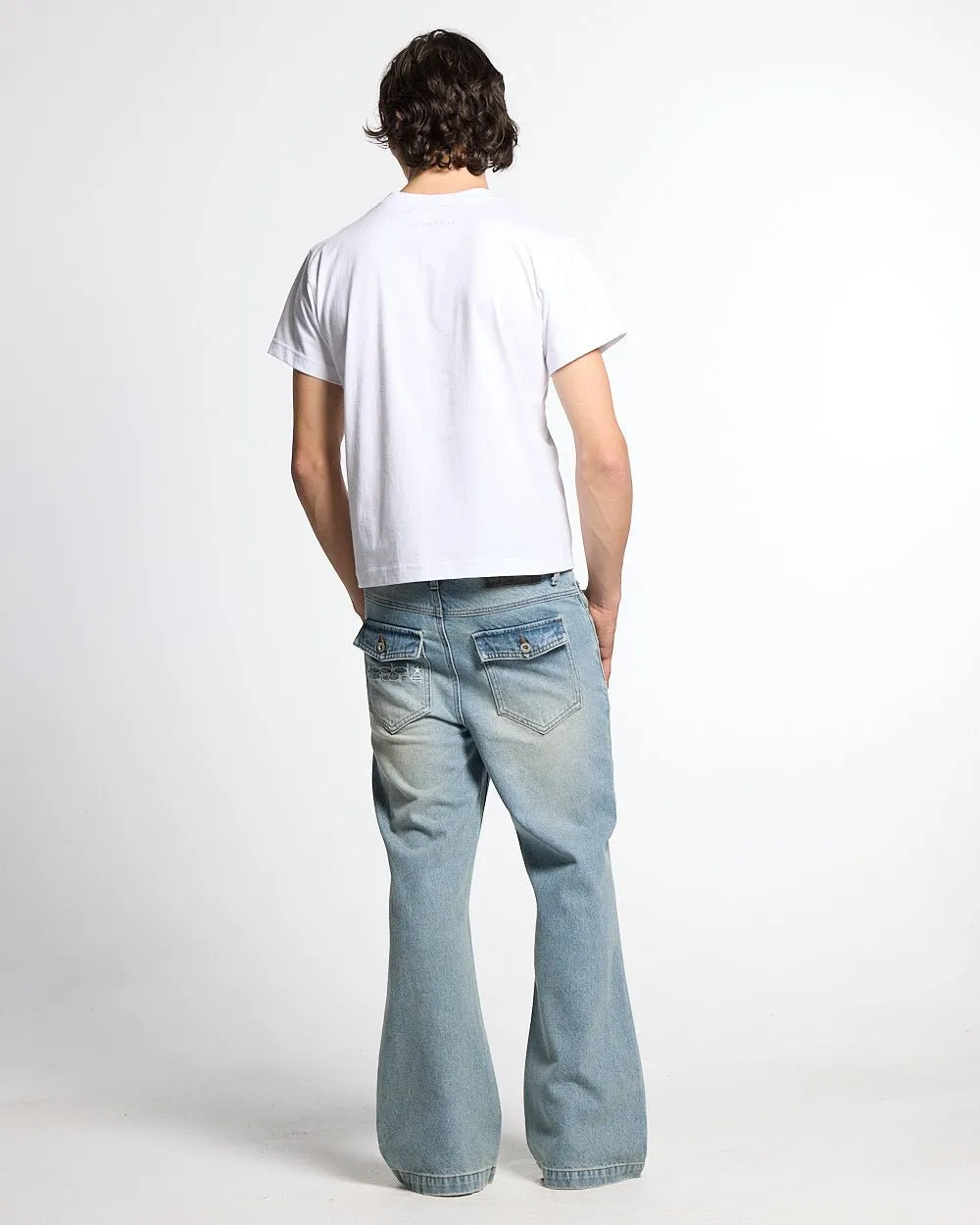 BLURRED V5 BOOTCUT PANTS LIGHT DENIM sold by Cold Culture product image thumbnail 5