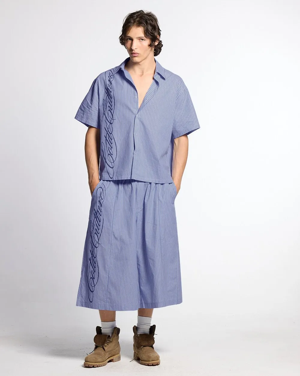OFFICE SCRIPT SHORTS BLUE sold by Cold Culture product image thumbnail 5
