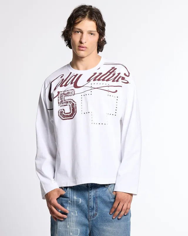 BLESSINGS LONGSLEEVE WHITE made by Cold Culture