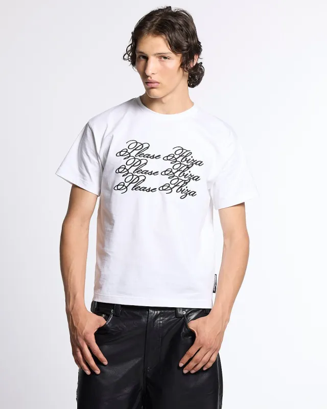 PLEASE IBIZA TEE WHITE made by Cold Culture