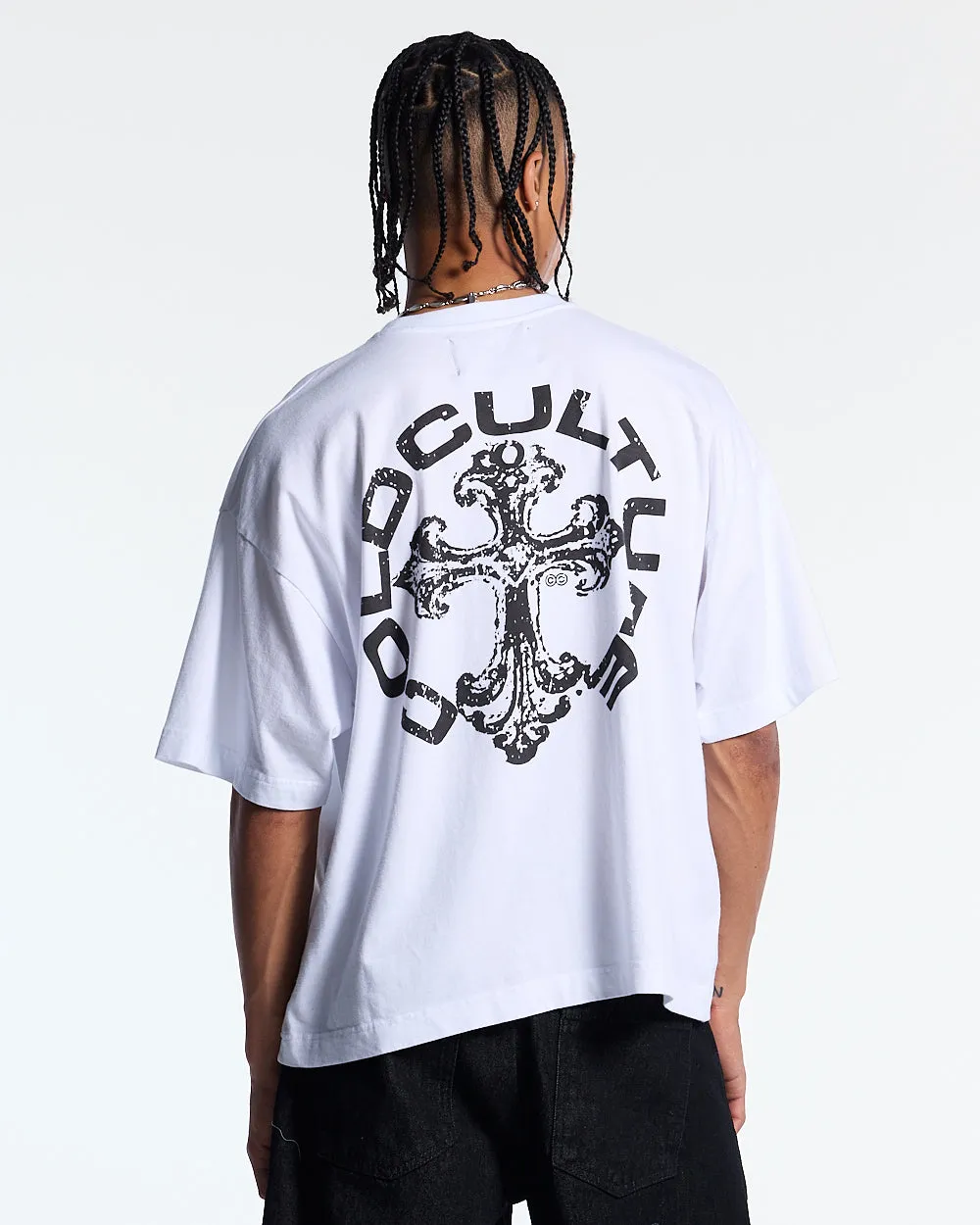 DISCHARGE TEE WHITE sold by Cold Culture product image thumbnail 2