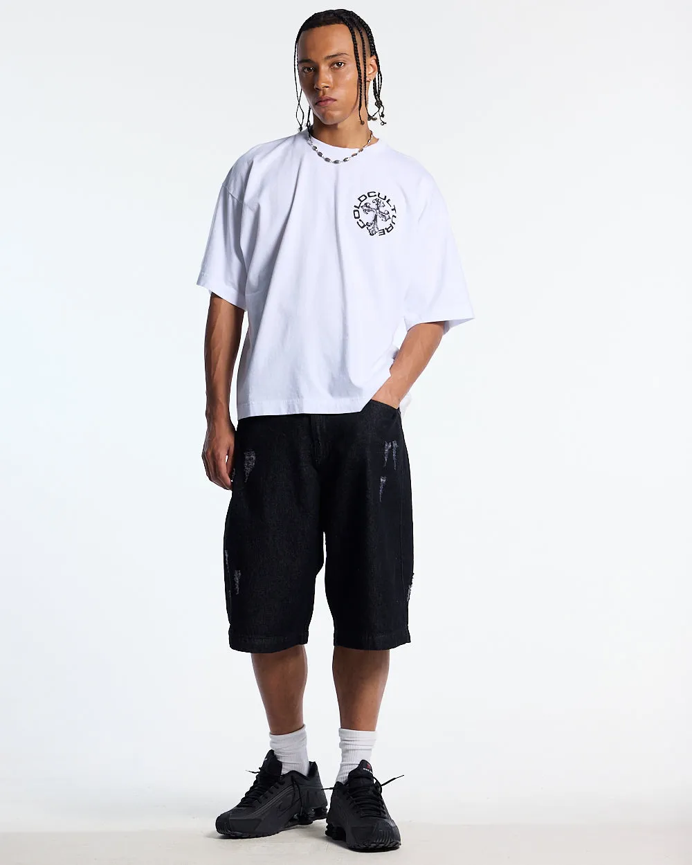 DISCHARGE TEE WHITE sold by Cold Culture product image thumbnail 5