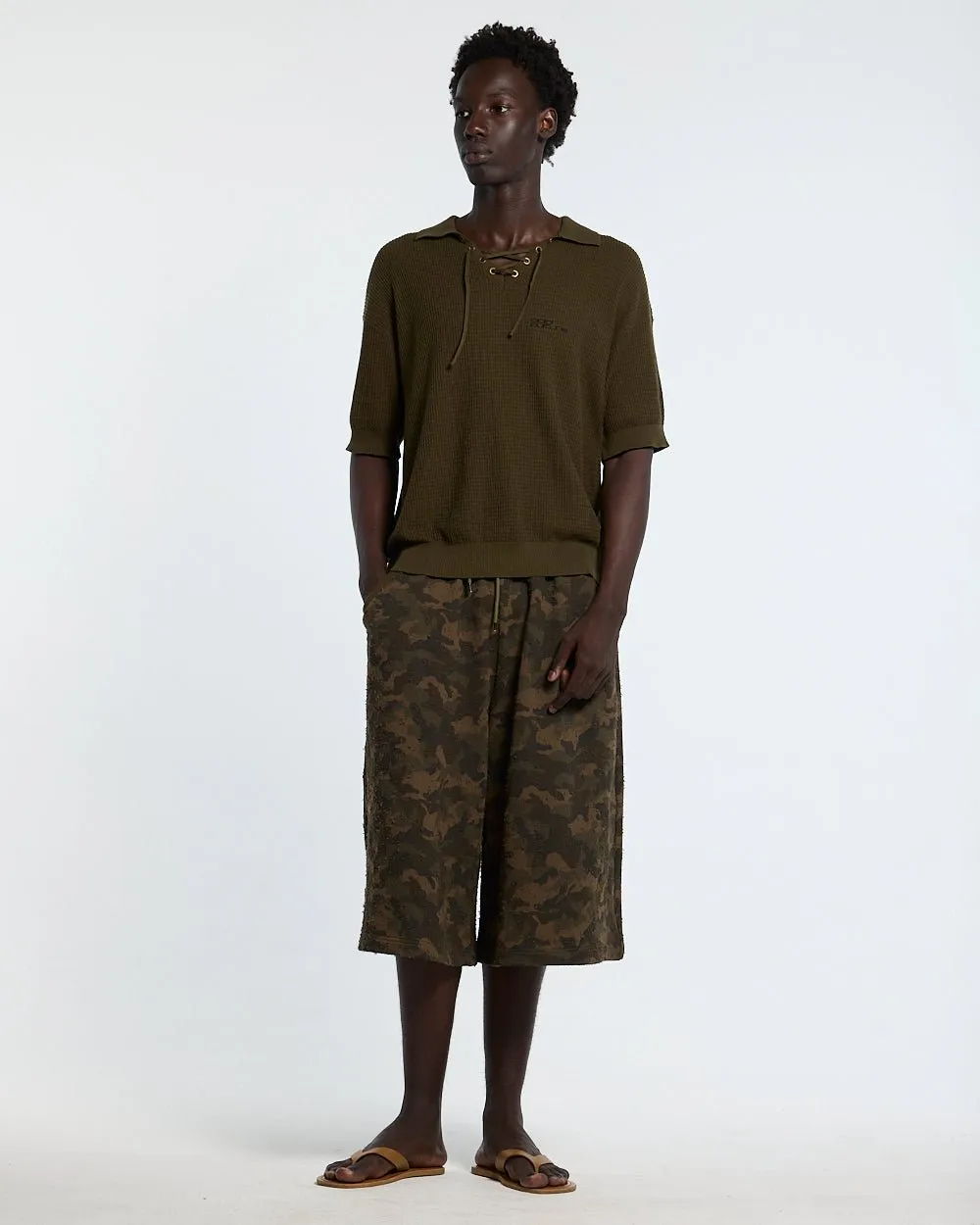 SPARROW KNIT POLO GREEN sold by Cold Culture product image thumbnail 5