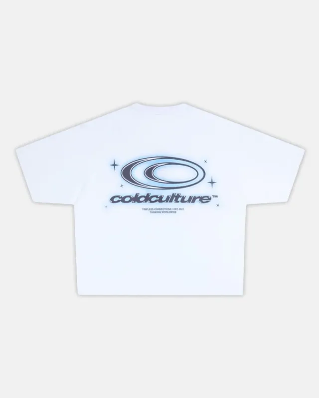 SHIMMER TEE WHITE made by Cold Culture