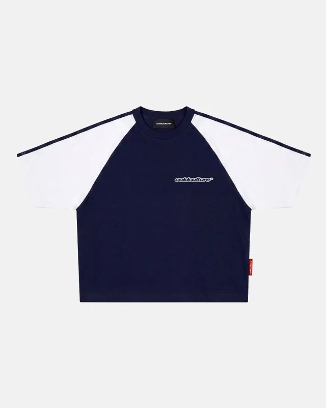 COMBO TEE NAVY made by Cold Culture
