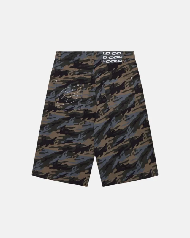 CAMO FORCE SHORTS CAMO GREEN sold by Cold Culture