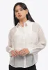 Textured Long Sleeve Sheer Shirt sold by colorbox