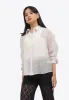 Textured Long Sleeve Sheer Shirt sold by colorbox