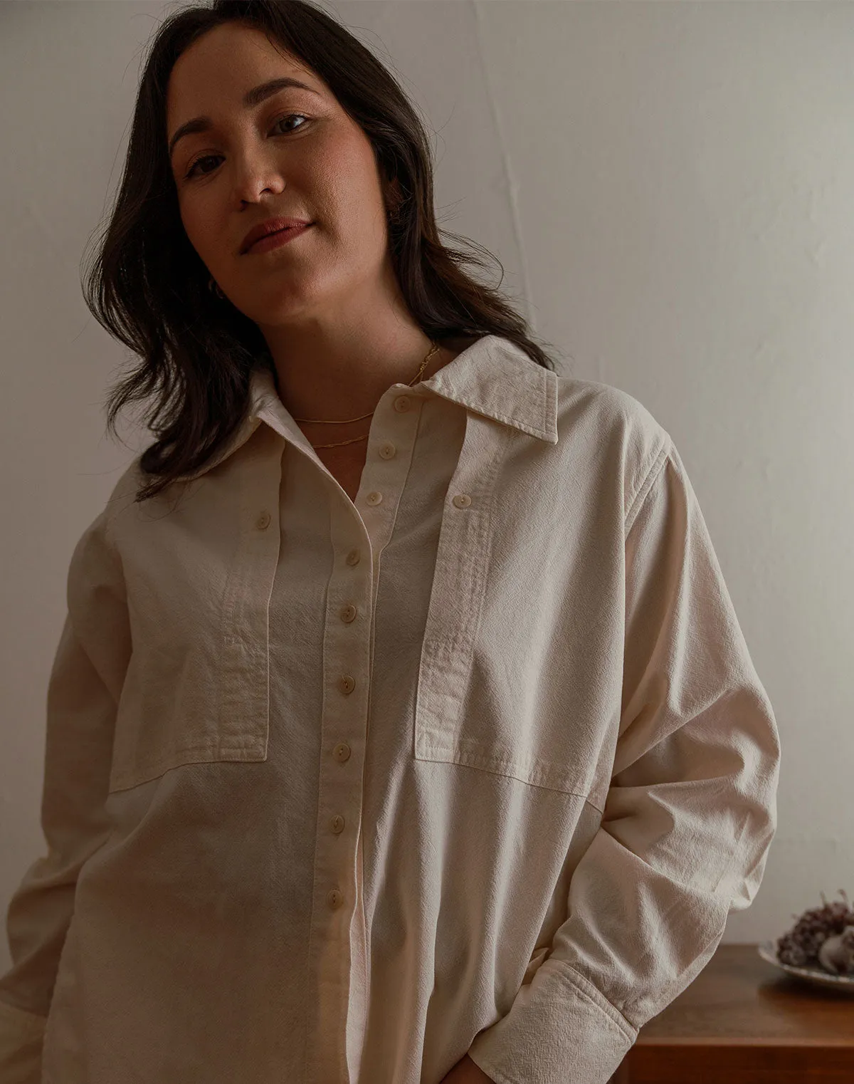 Noble Adult Collared Shirt in Oat Milk sold by Noble product image thumbnail 3