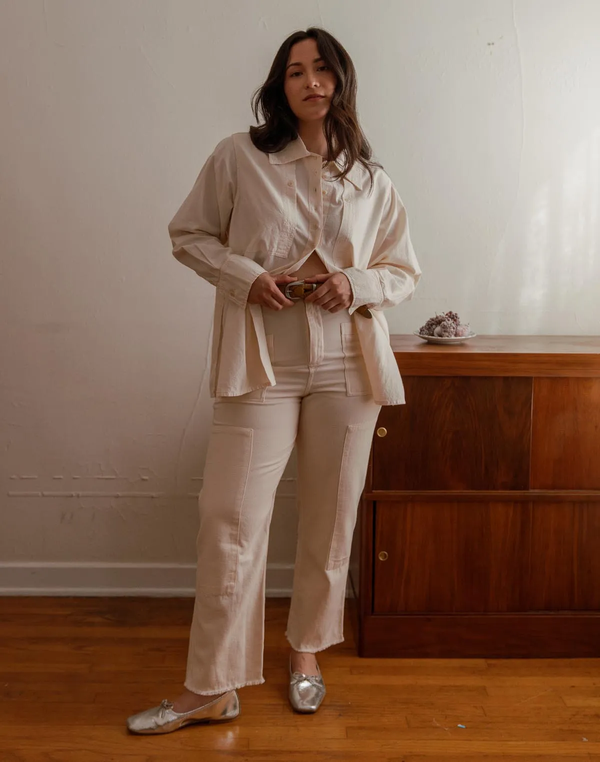 Noble Adult Collared Shirt in Oat Milk sold by Noble product image thumbnail 2