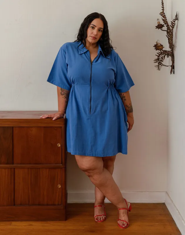 Noble Adult Utility Dress in French Blue sold by Noble
