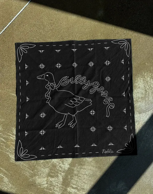 Silly Goose Bandana in Ash made by Noble