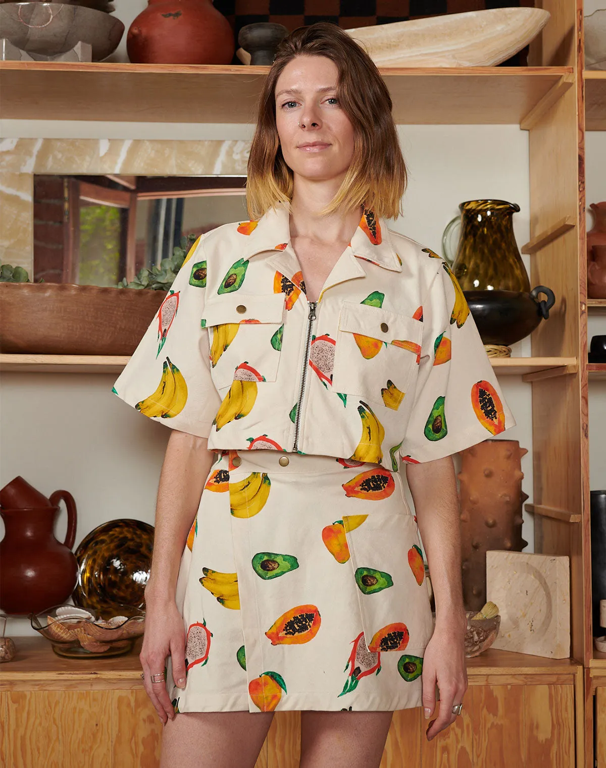 Noble Adult Utility Shirt in Frutas sold by Noble