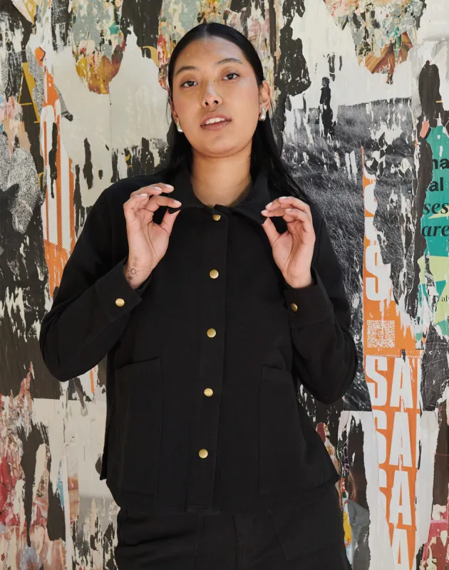 Noble Adult Organic Chore Jacket in Ash sold by Noble