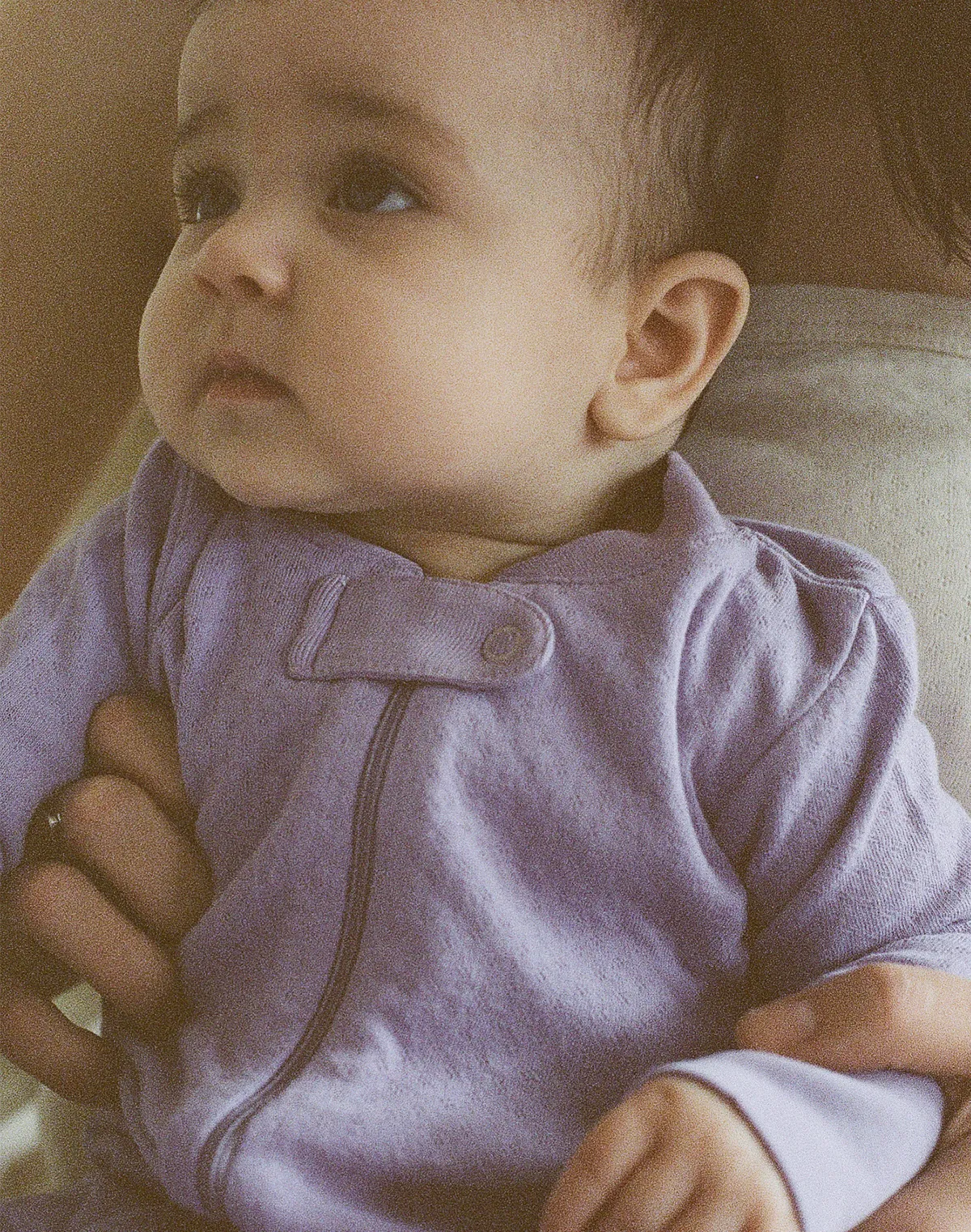 Noble Organic Pointelle Footie Sleeper in Lavender sold by Noble product image thumbnail 4