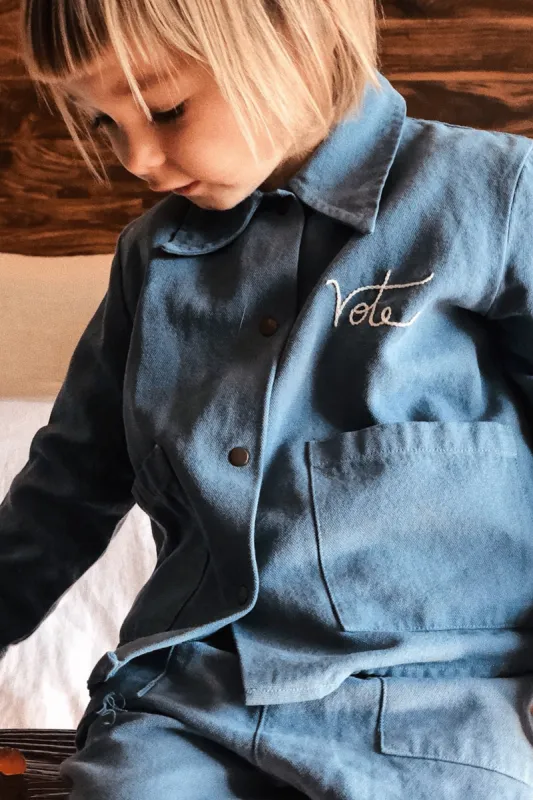 Front Chore Jacket Embroidery sold by Noble