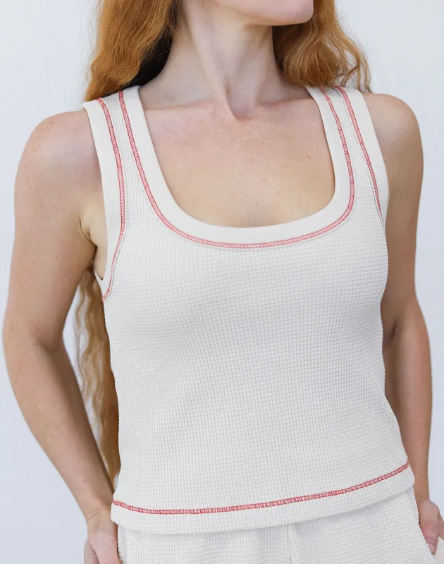 Waffle Square Crop Tank sold by Noble